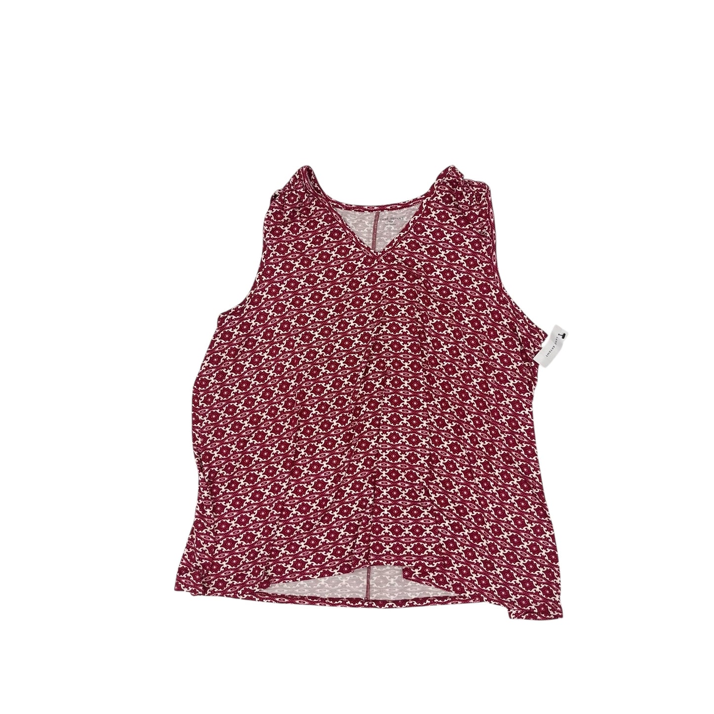 Blouse Ss By Lane Bryant In Red & White, Size:4X