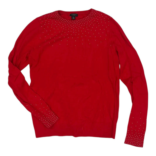 Sweater By Ann Taylor In Red, Size:M