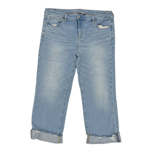 Jeans Straight By American Eagle In Blue Denim, Size:16