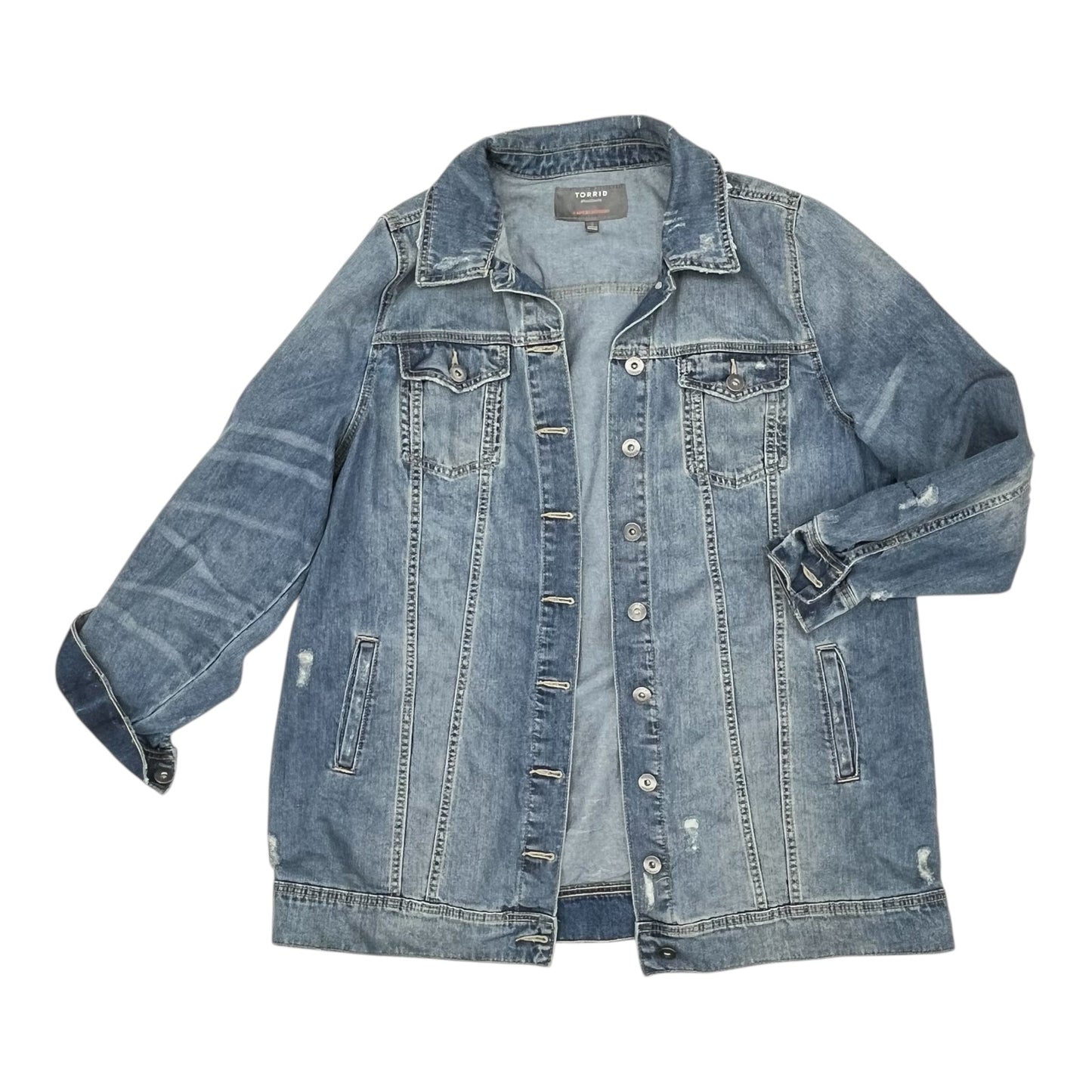 Jacket Denim By Torrid In Blue Denim, Size:2X