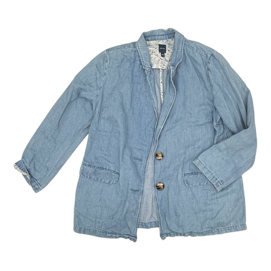 Blazer By J. Jill In Blue Denim, Size:L