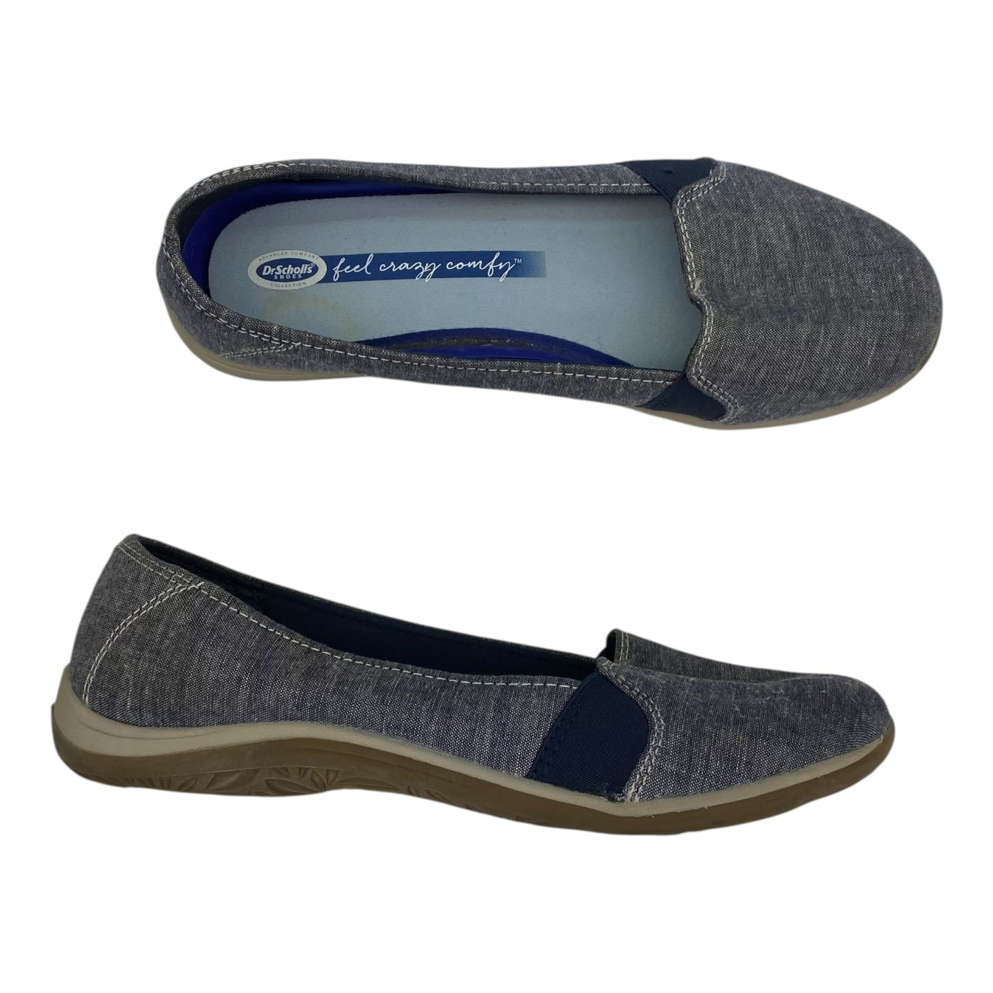Shoes Flats By Dr Scholls In Blue, Size:9