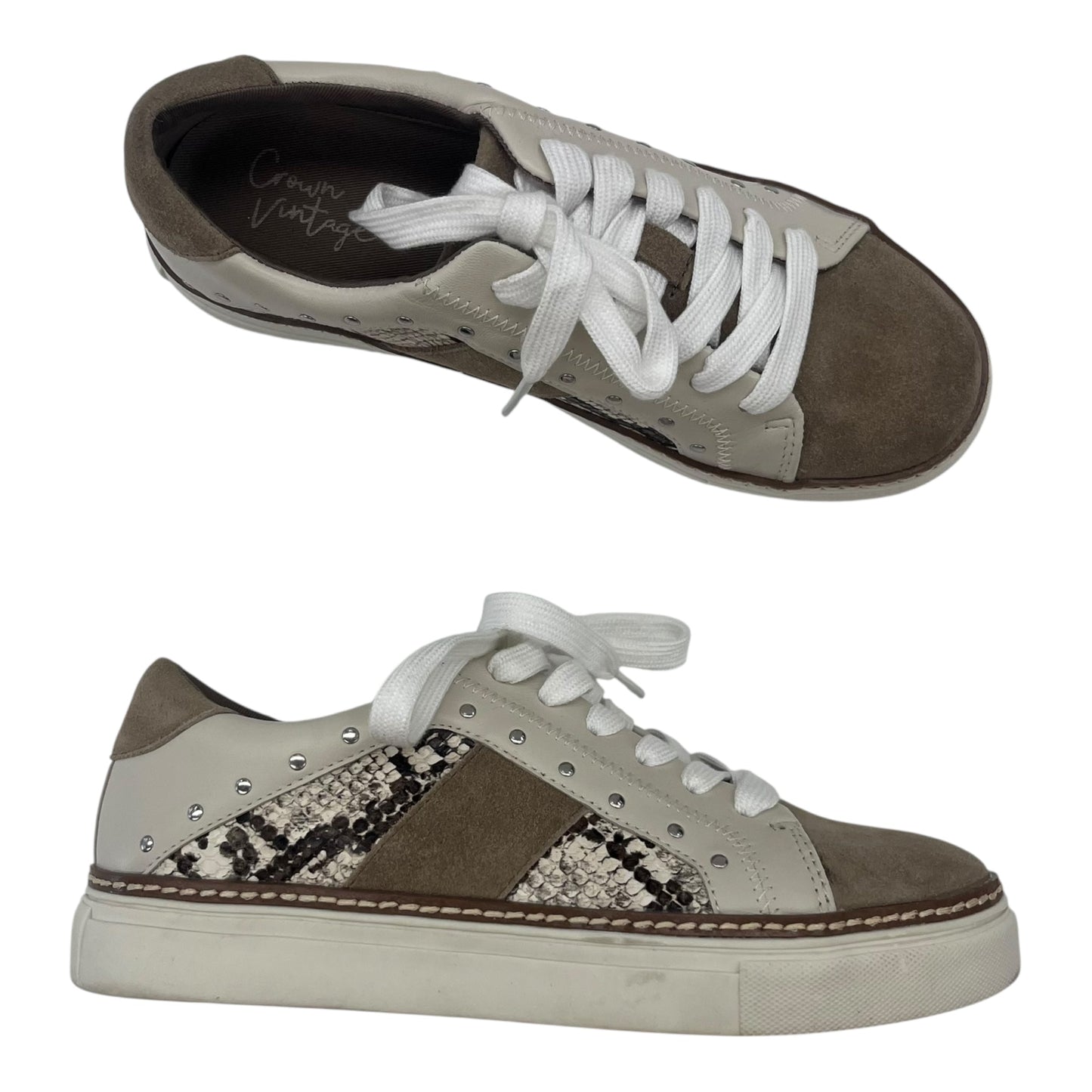 Shoes Sneakers By Crown Vintage In Snakeskin Print, Size:6