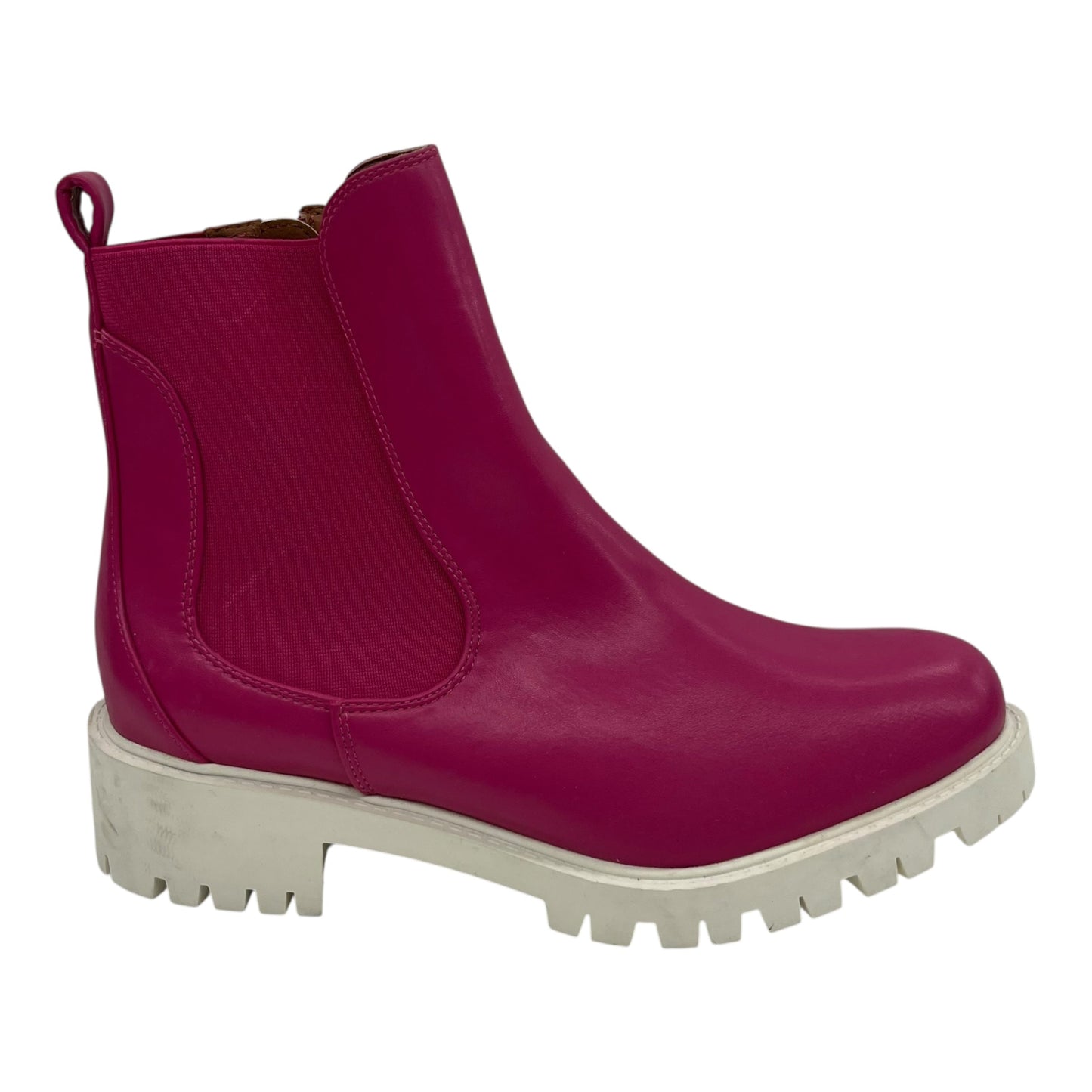 Boots Ankle Heels By Clothes Mentor In Pink, Size:8.5