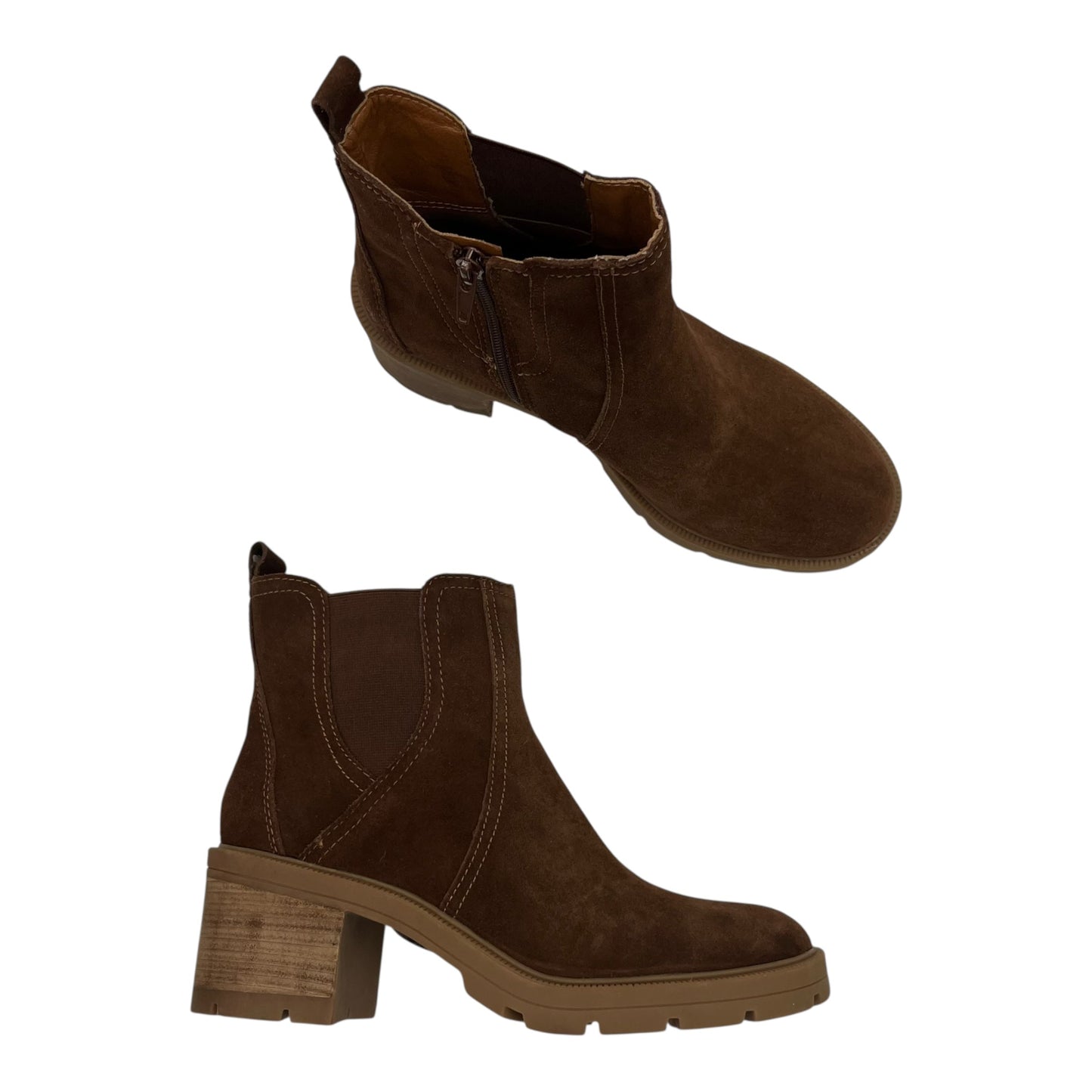 Boots Leather By Lucky Brand In Brown, Size:8.5