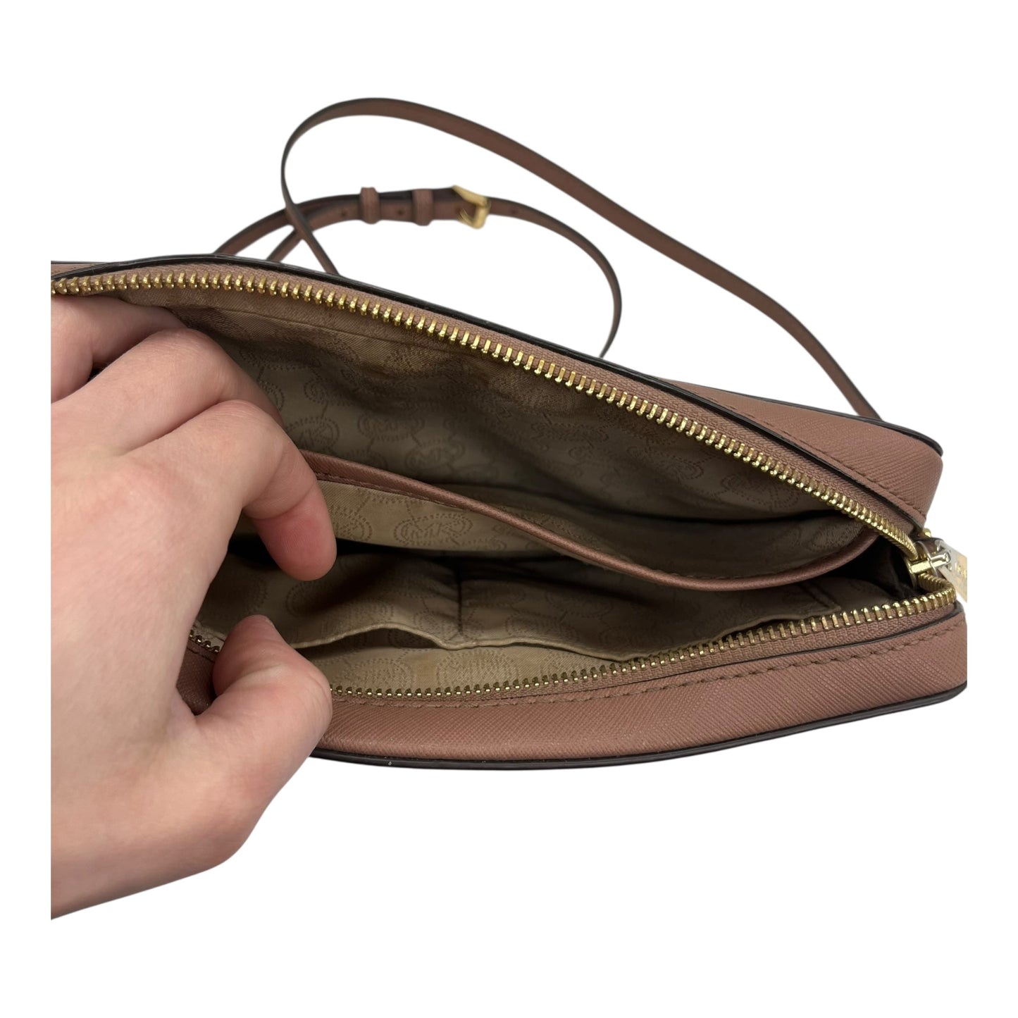 Crossbody Designer By Michael Kors In Pink, Size:Medium