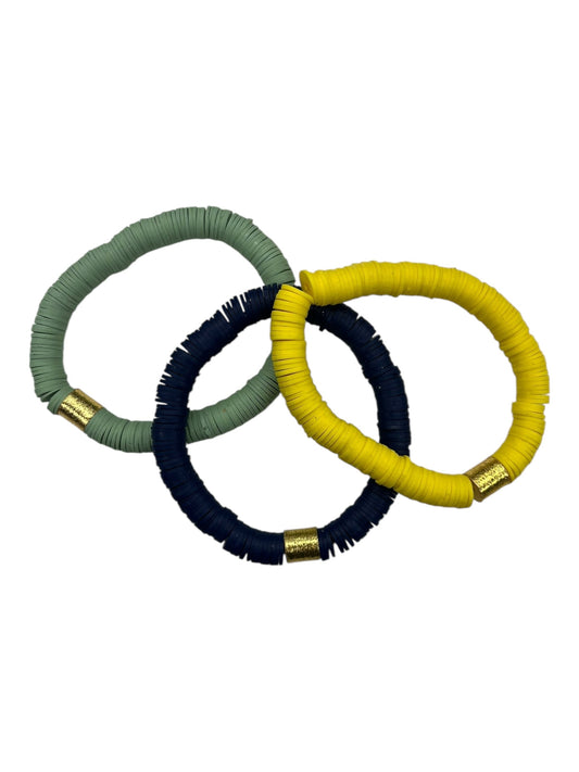 BRACELET BEADED by    CLOTHES MENTOR In MULTI, Size: 03 PIECE SET