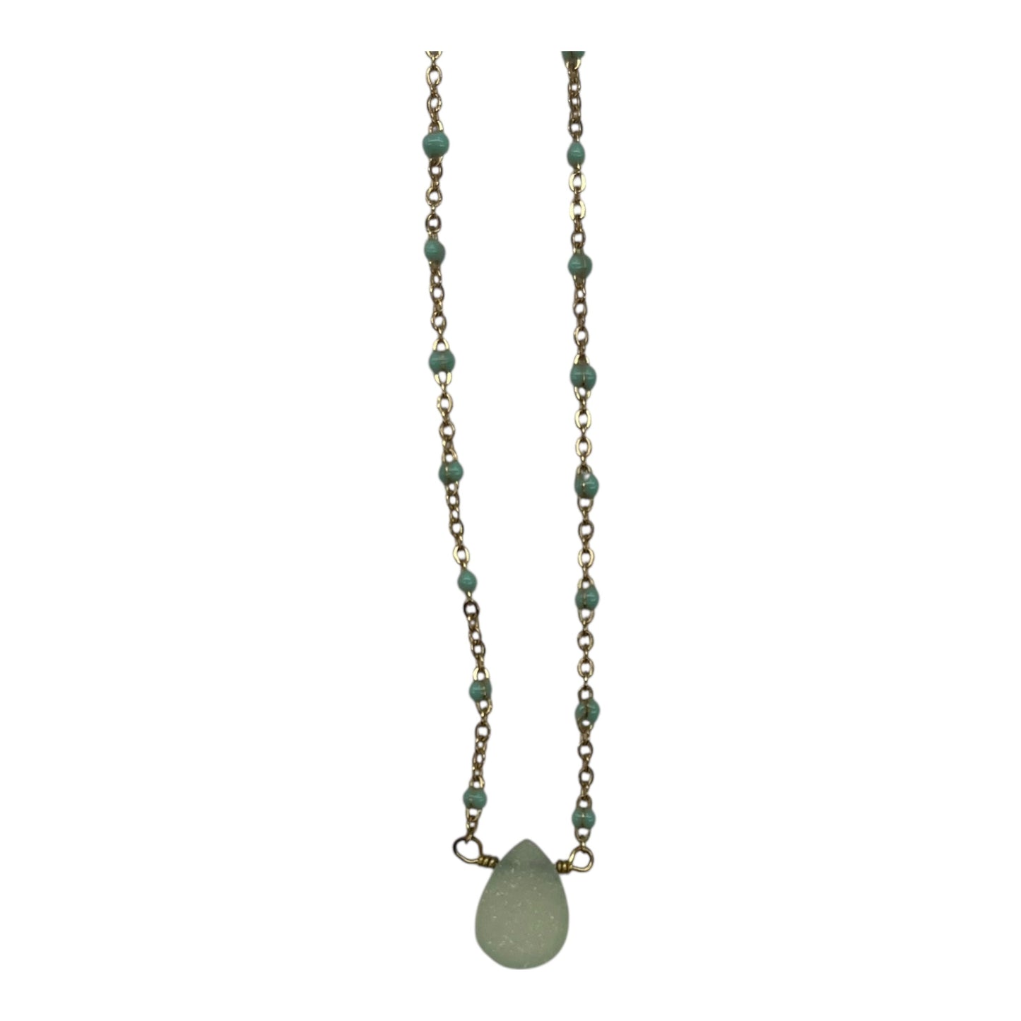 NECKLACE PENDANT by    CLOTHES MENTOR In GOLD & GREEN