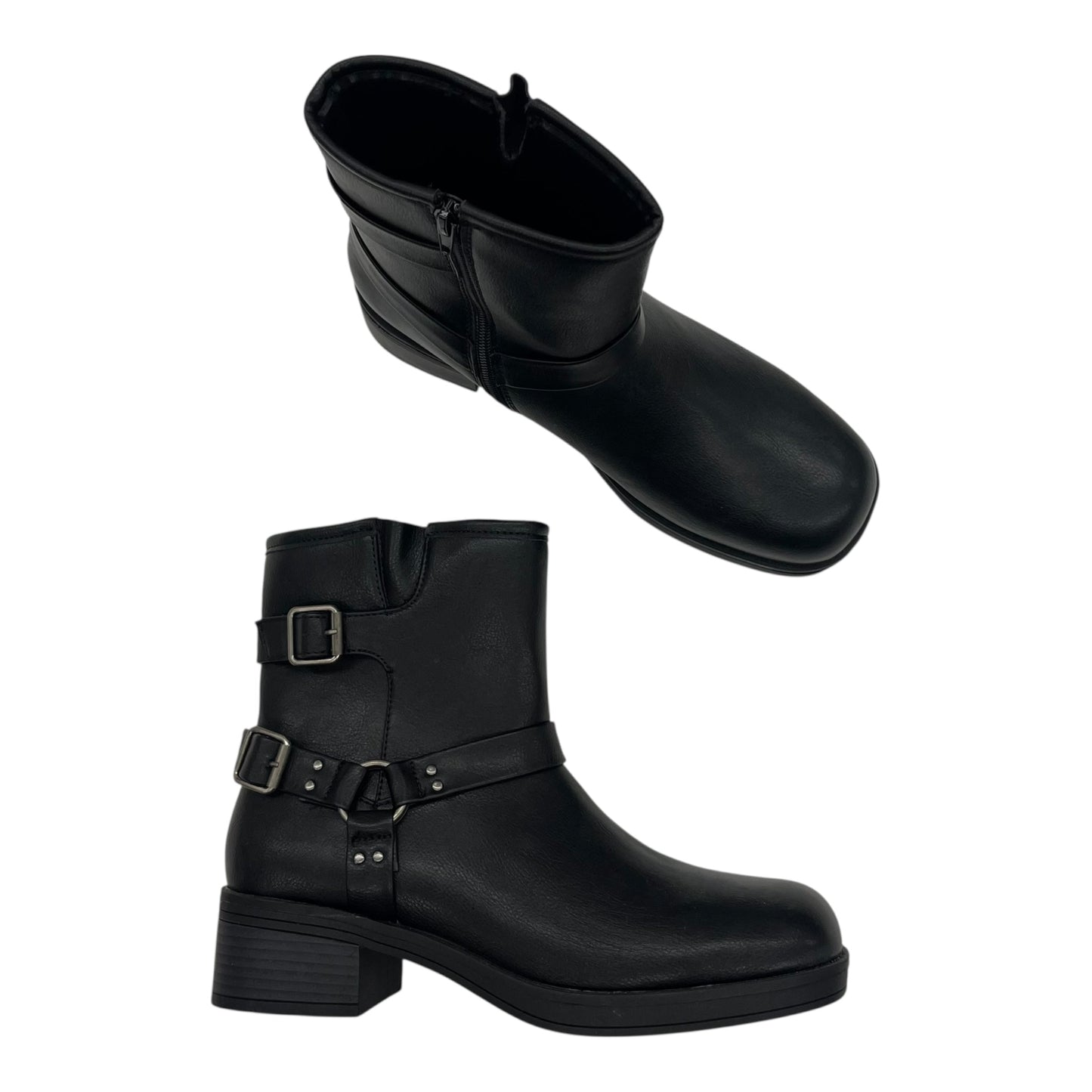 Boots Ankle Heels By Clothes Mentor In Black, Size:10