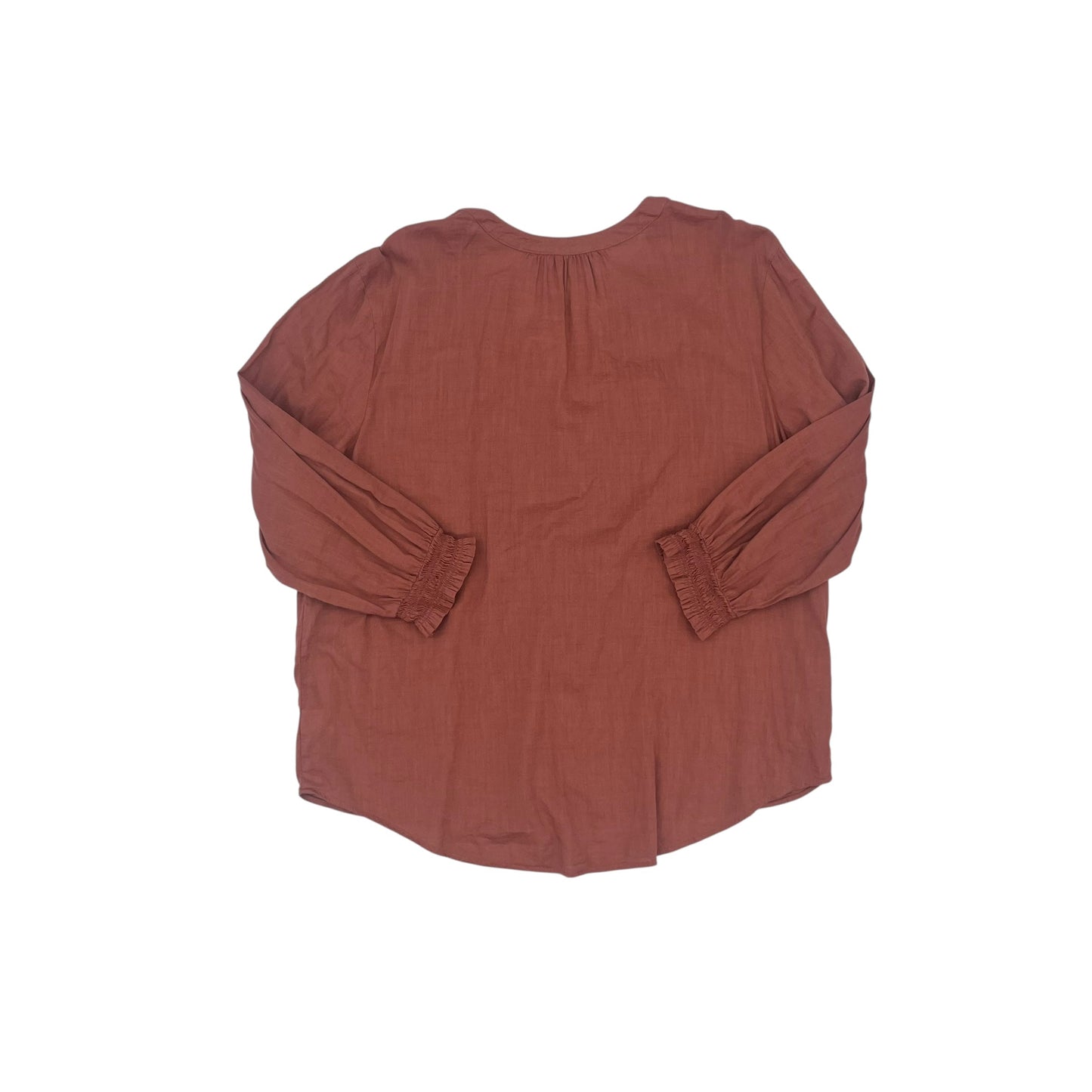 Blouse Ls By Sonoma In Orange, Size:Xxl