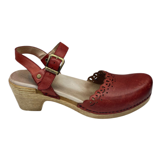 Shoes Heels Block By Dansko In Red, Size:9.5