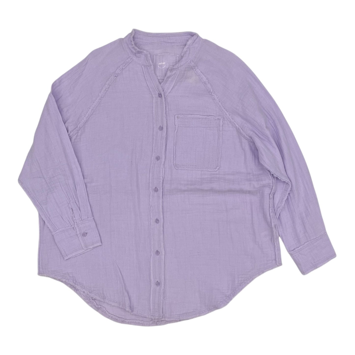 Blouse Ls By Aerie In Purple, Size:S