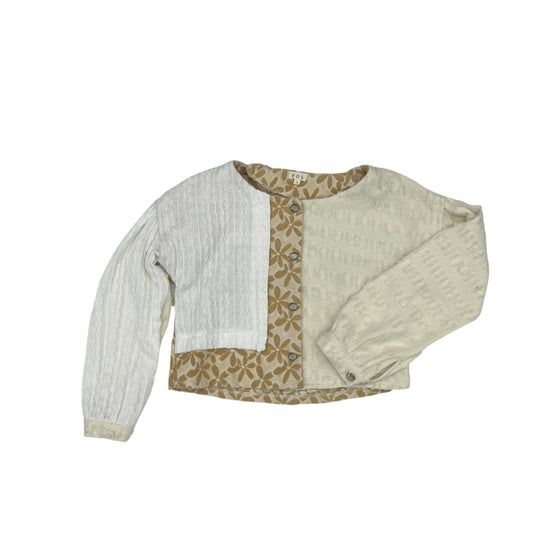 Cardigan By Pol In Tan & White, Size:L
