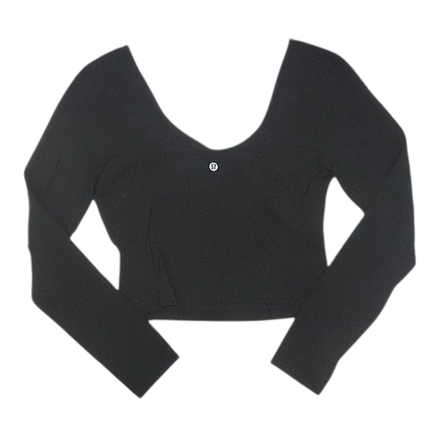Athletic Top Ls Collar By Lululemon In Black, Size:S