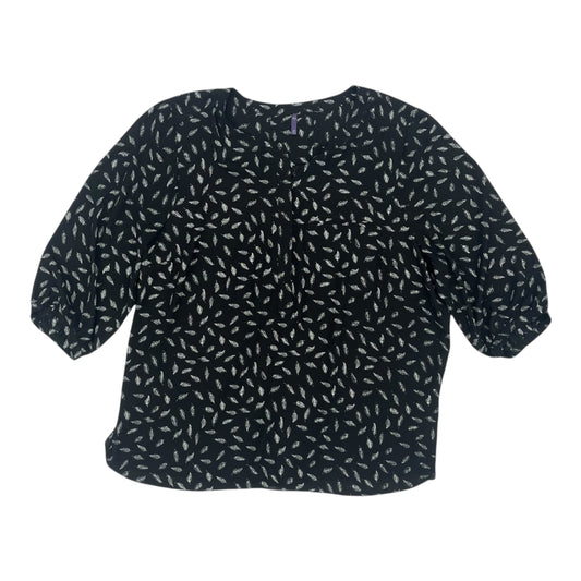 Blouse 3/4 Sleeve By Not Your Daughters Jeans In Black, Size:2X