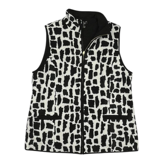 Vest Sweater By Susan Graver In Black & White, Size:M