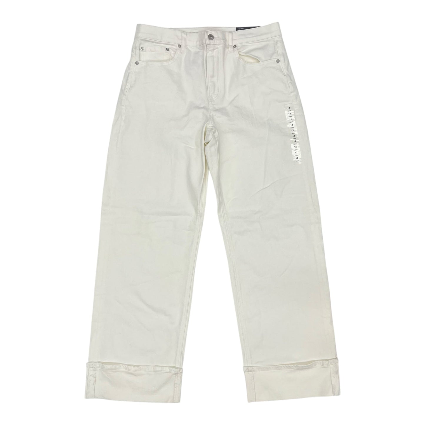 Jeans Straight By American Eagle In White Denim, Size:12L