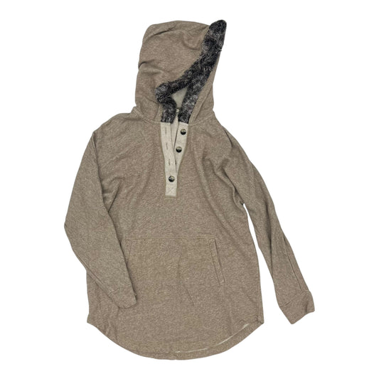 Sweatshirt Hoodie By Soft Surroundings In Tan, Size:M