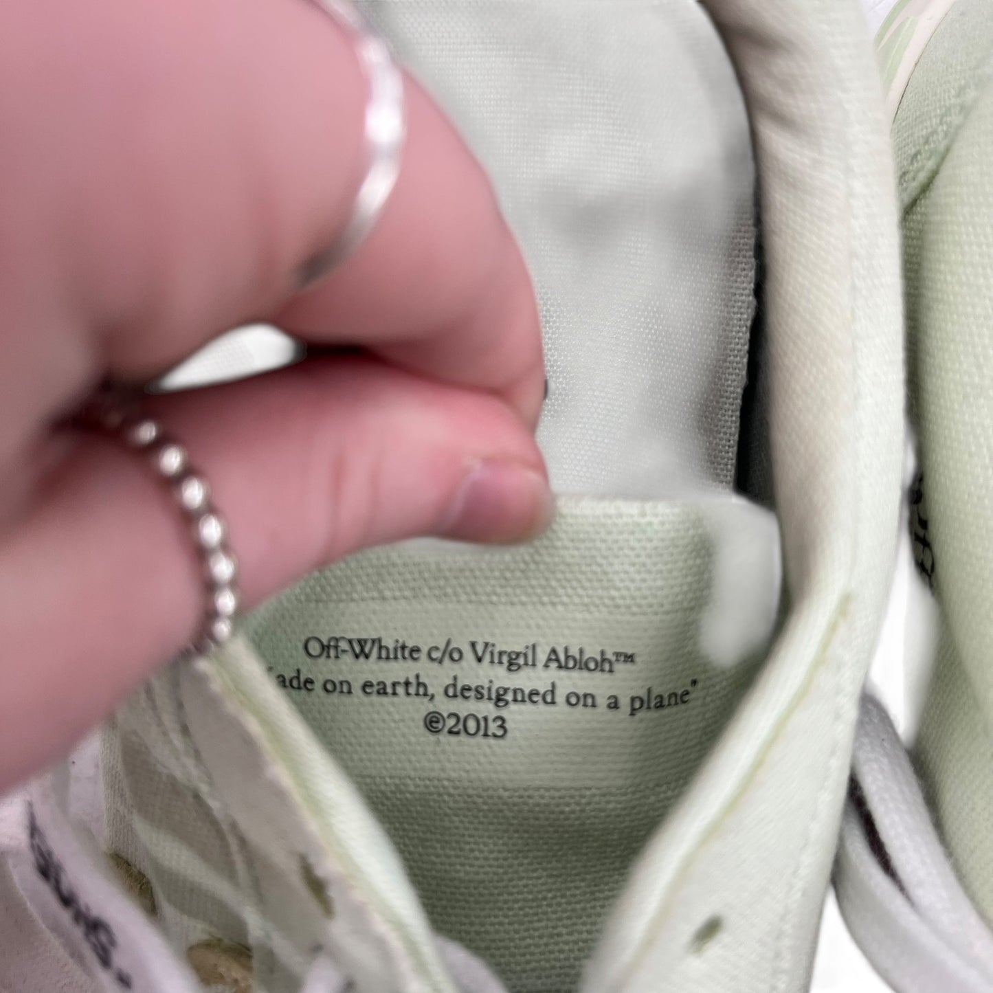 Shoes Luxury Designer By Off-White In Green, Size:10.5