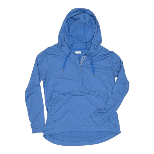 Athletic Top Ls Hoodie By Columbia In Blue, Size:L