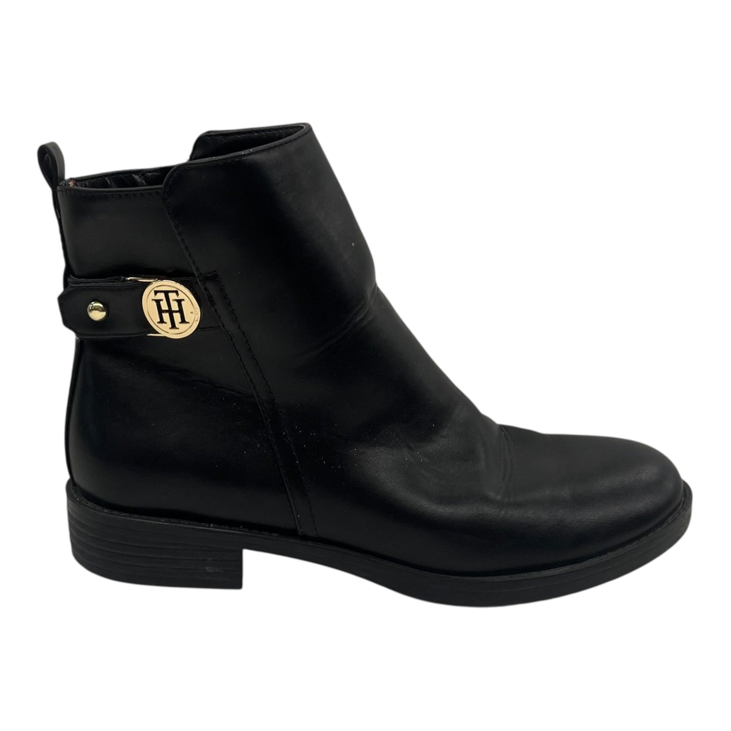 Boots Ankle Flats By Tommy Hilfiger In Black, Size:7