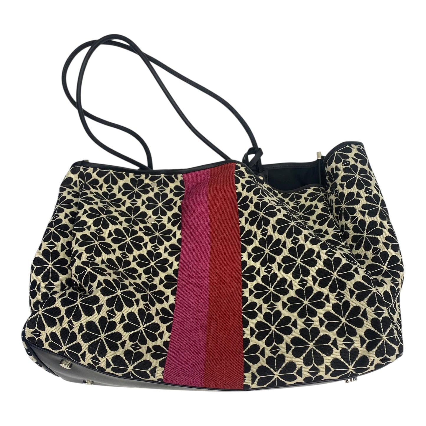 Tote Designer By Kate Spade In Black & Cream, Size:Large
