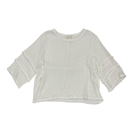 Blouse 3/4 Sleeve By Cynthia Rowley In White, Size:1X