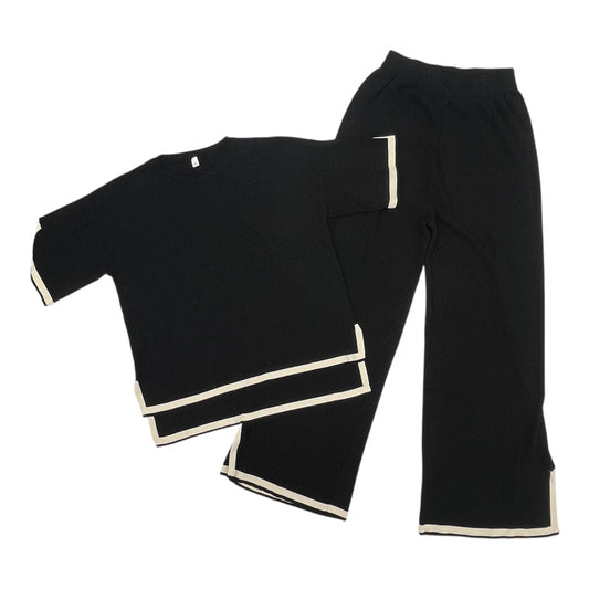 Pants Set 2Pc By Clothes Mentor In Black, Size:Xs
