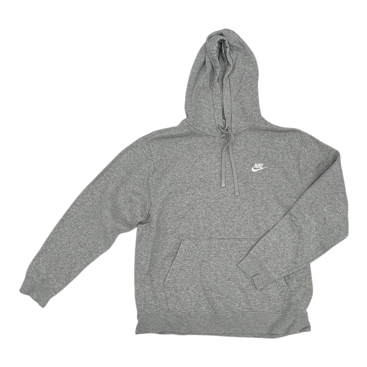 Athletic Sweatshirt Hoodie By Nike Apparel In Grey, Size:L