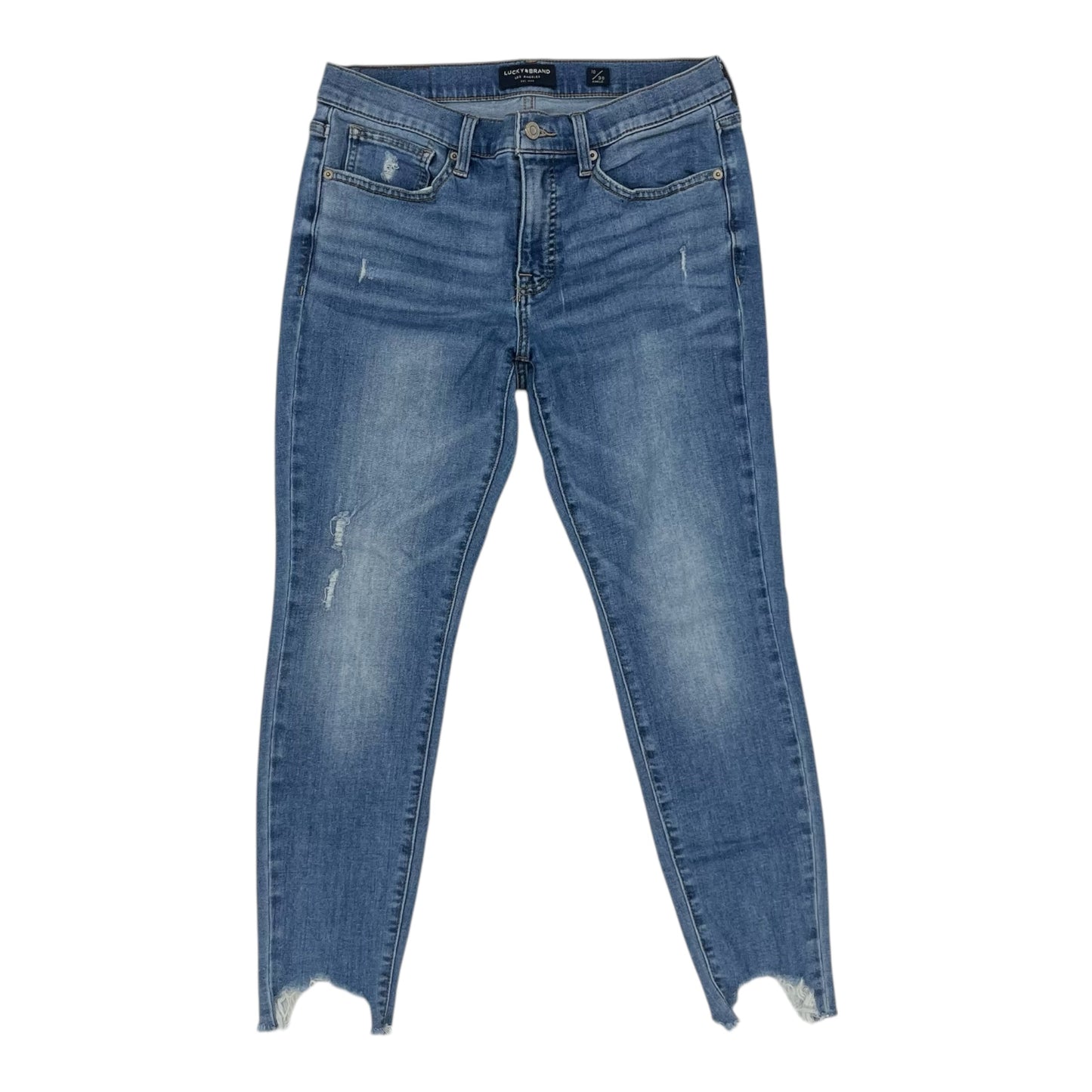 Jeans Skinny By Lucky Brand In Blue Denim, Size:10