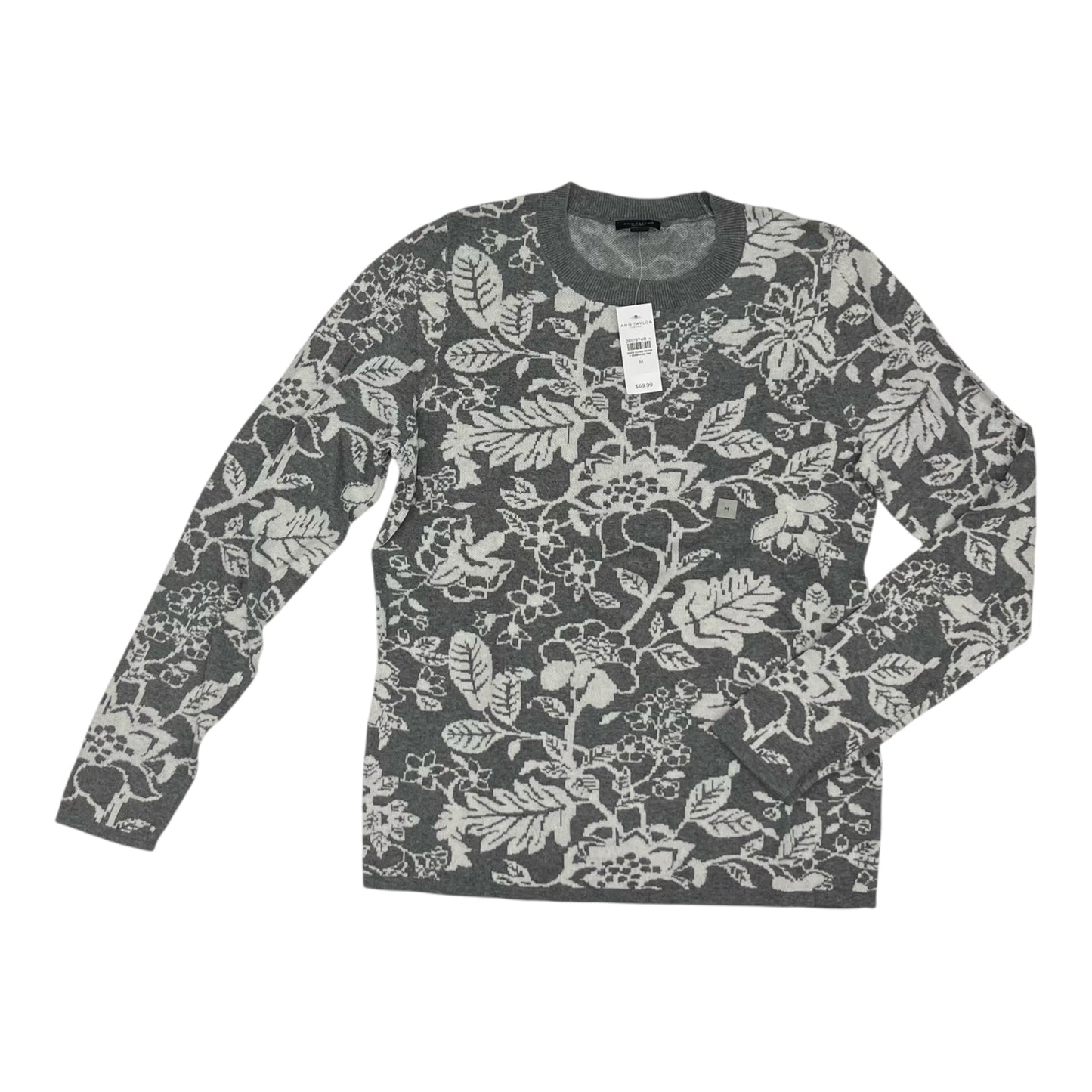 Sweater By Ann Taylor In Grey, Size:M