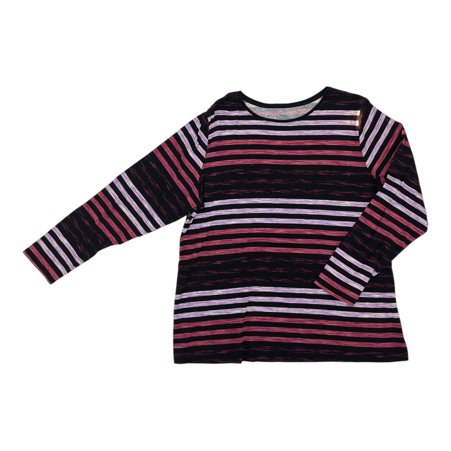 Top Ls By Croft And Barrow In Striped Pattern, Size:1X