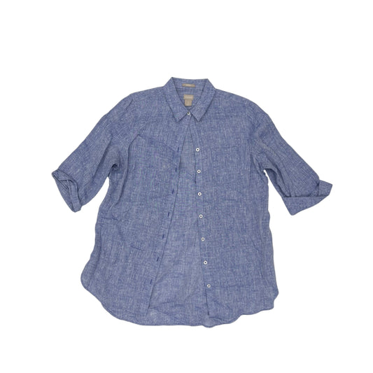 Blouse 3/4 Sleeve By Chicos In Blue, Size:M