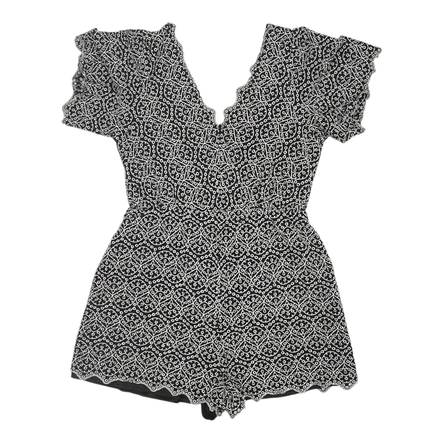 Romper By Express In Black & White, Size:L