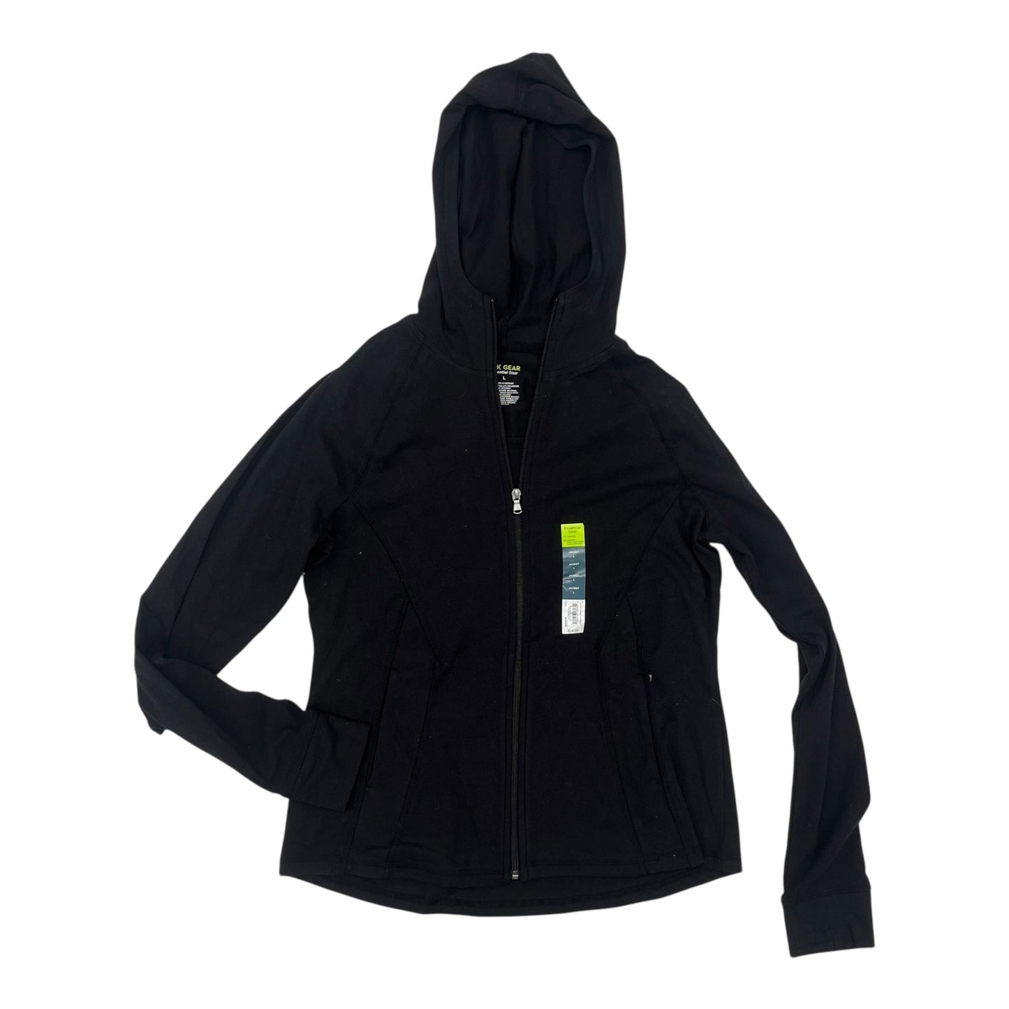 Athletic Jacket By Tek Gear In Black, Size:L