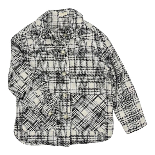 Jacket Shirt By Clothes Mentor In Black & Cream, Size:S