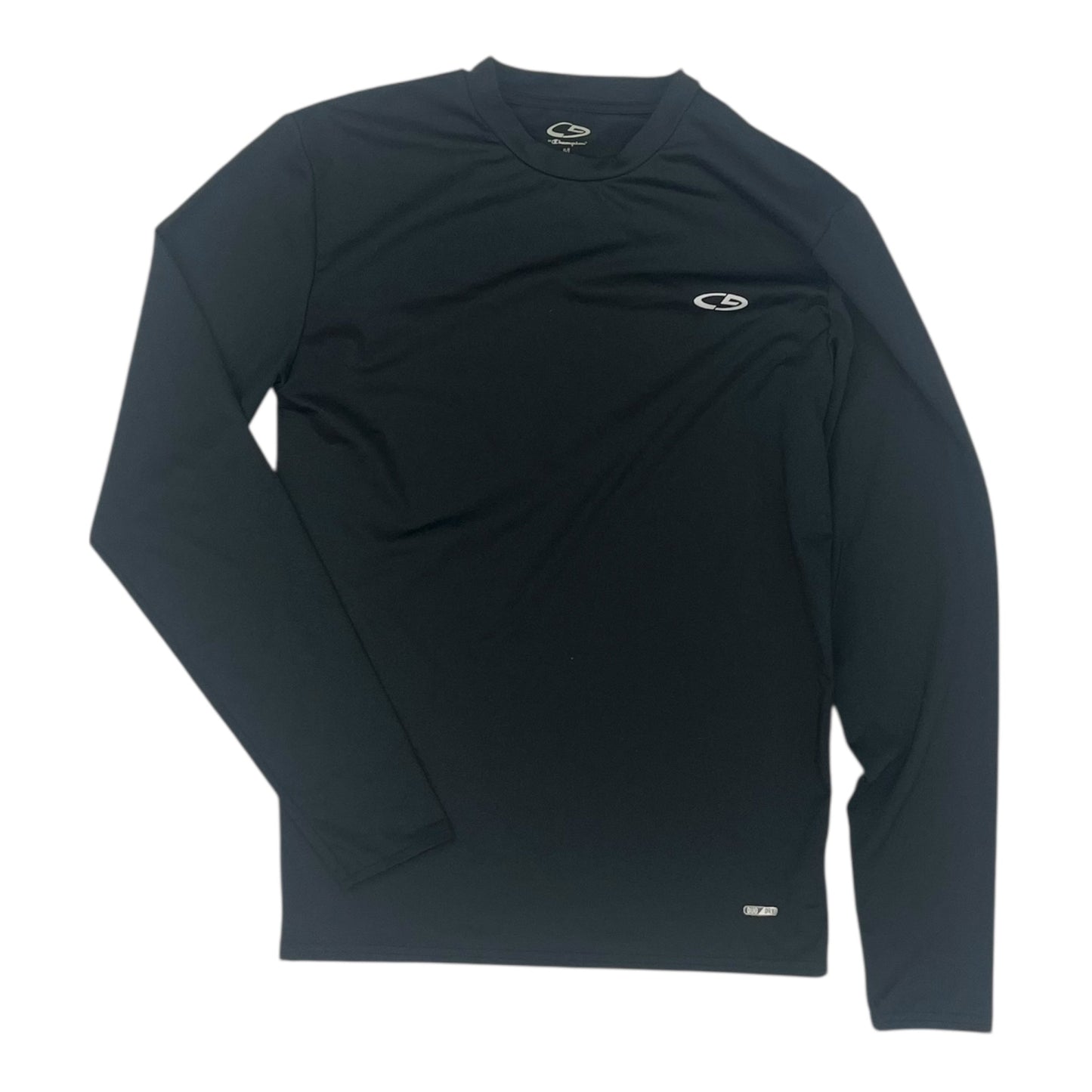 Athletic Top Ls Crewneck By Champion In Black, Size:M