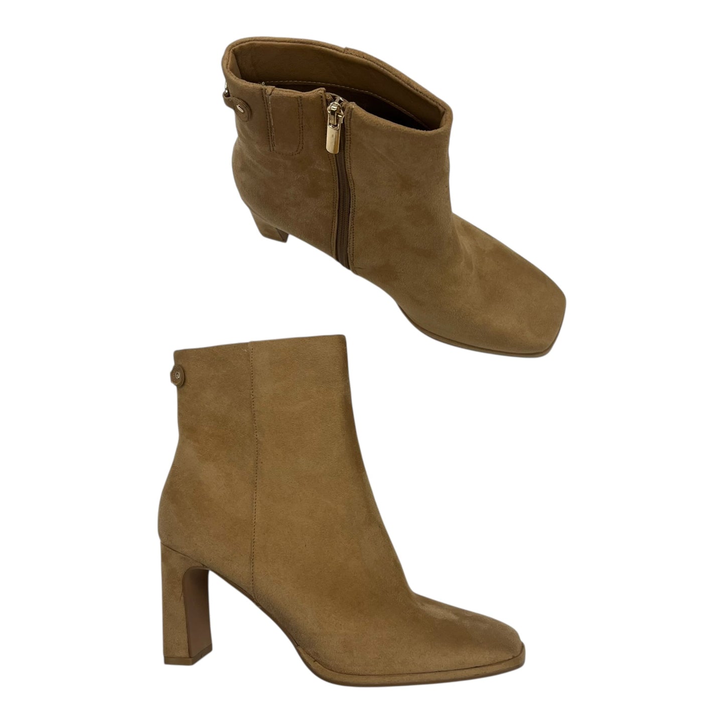BOOTS ANKLE HEELS by    CLOTHES MENTOR In BROWN, Size: 9