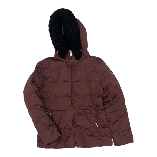 Coat Puffer & Quilted By Calvin Klein In Purple, Size:M
