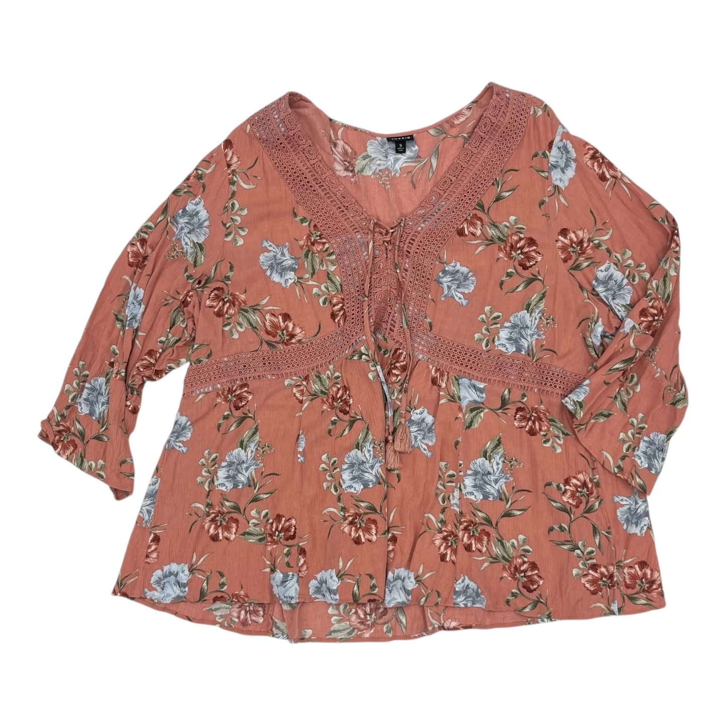 Blouse Ls By Torrid In Floral Print, Size:4X