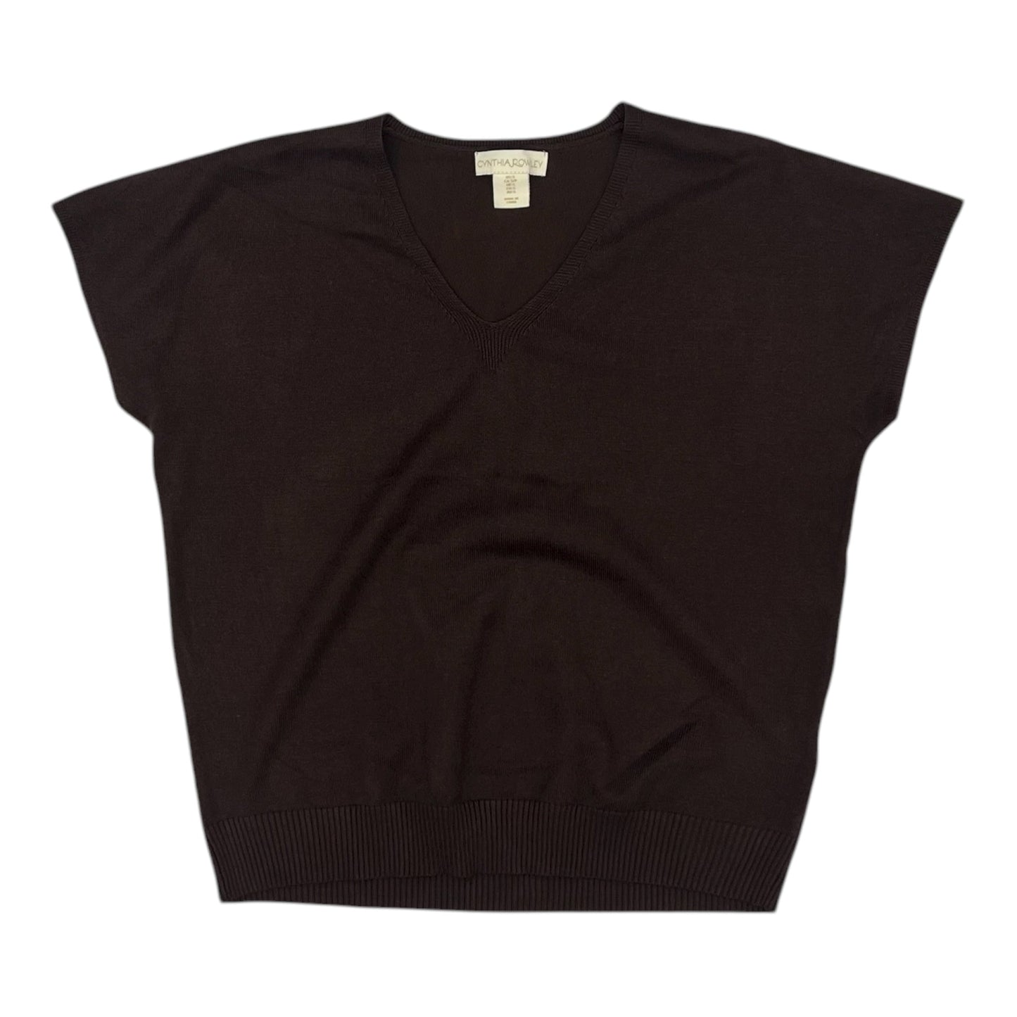 Vest Sweater By Cynthia Rowley In Brown, Size:S
