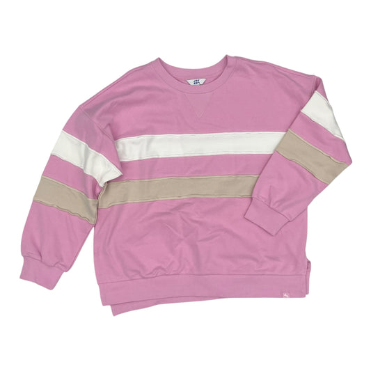 Sweatshirt Crewneck By Joy Lab In Pink & White, Size:L