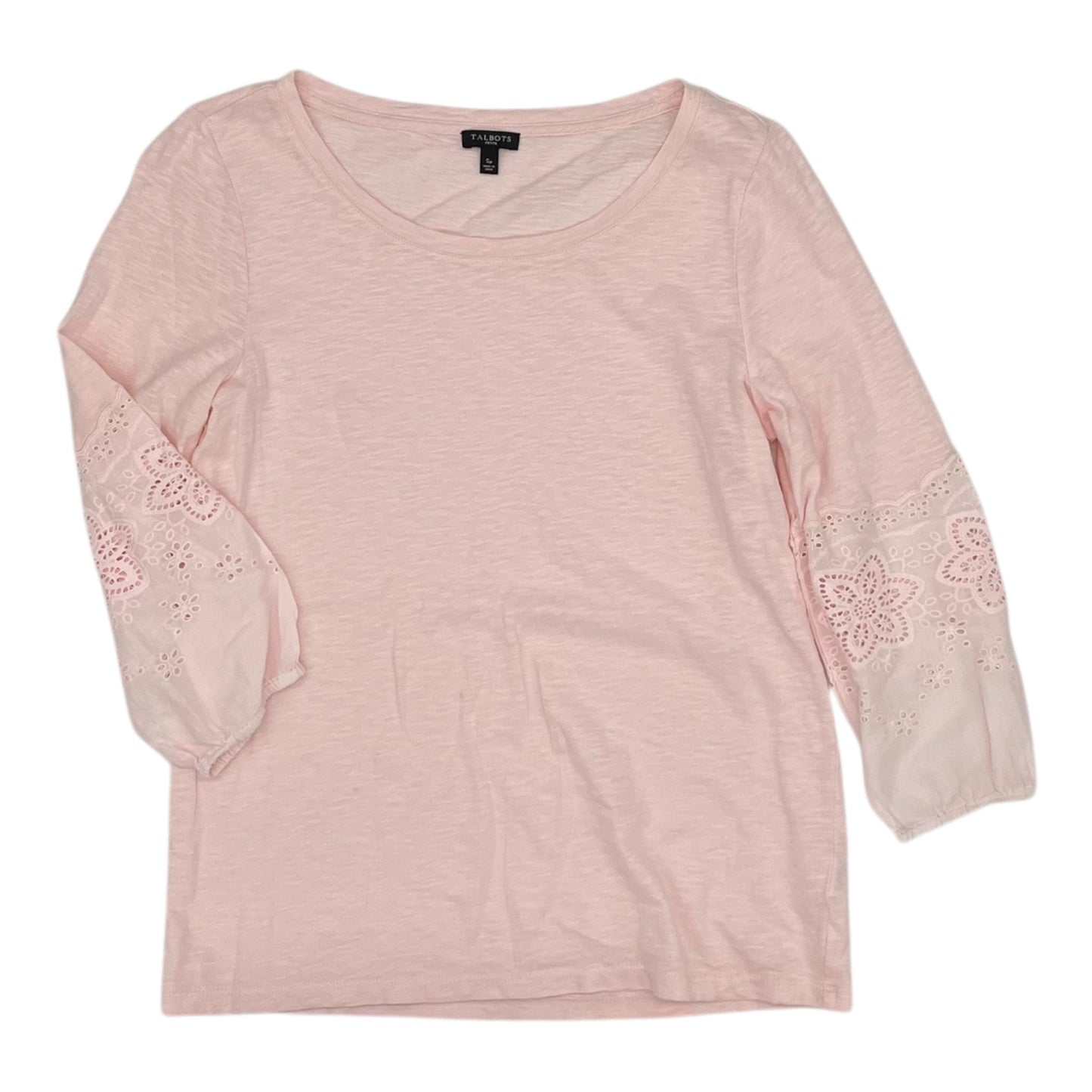 Top 3/4 Sleeve By Talbots In Pink, Size:Sp