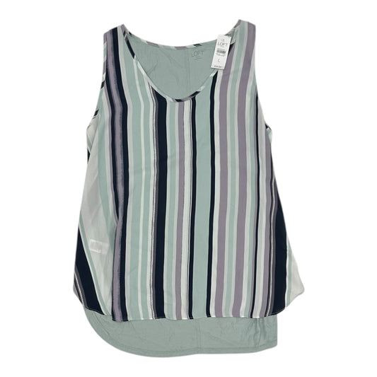 Top Sleeveless By Loft In Green & Purple, Size:L