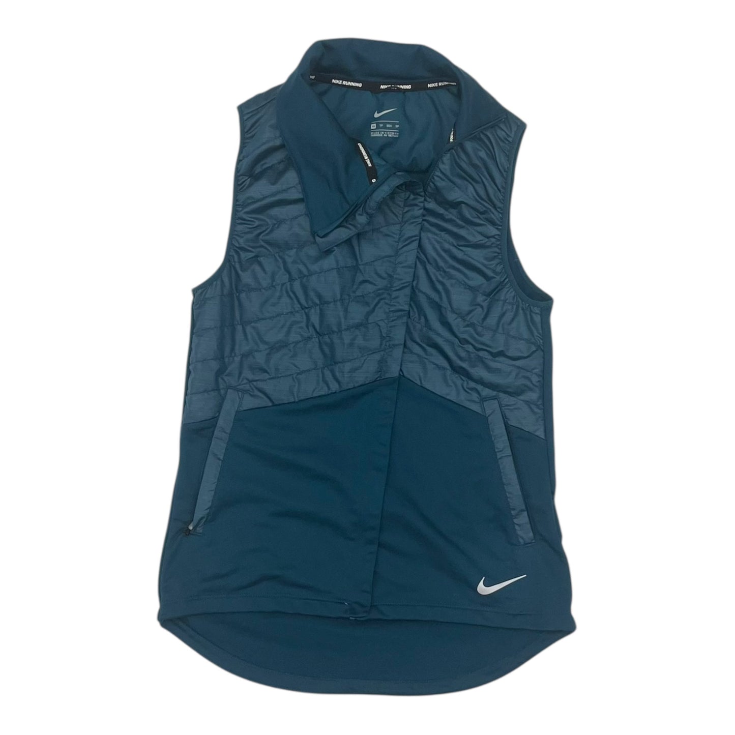 Vest Puffer & Quilted By Nike In Teal, Size:Xs