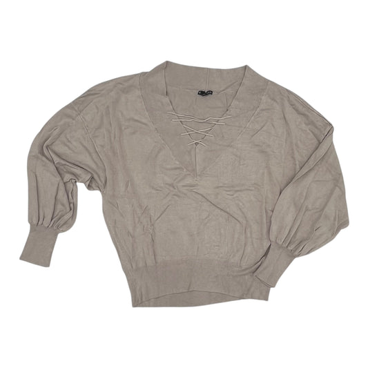 Sweater By Express In Tan, Size:L