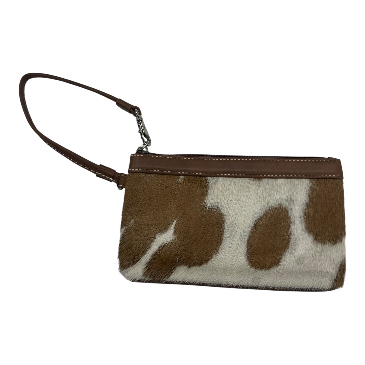 Wristlet Leather By Clothes Mentor In Brown, Size:Medium