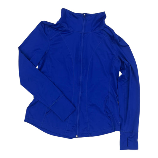 Athletic Jacket By Exertek In Blue, Size:L