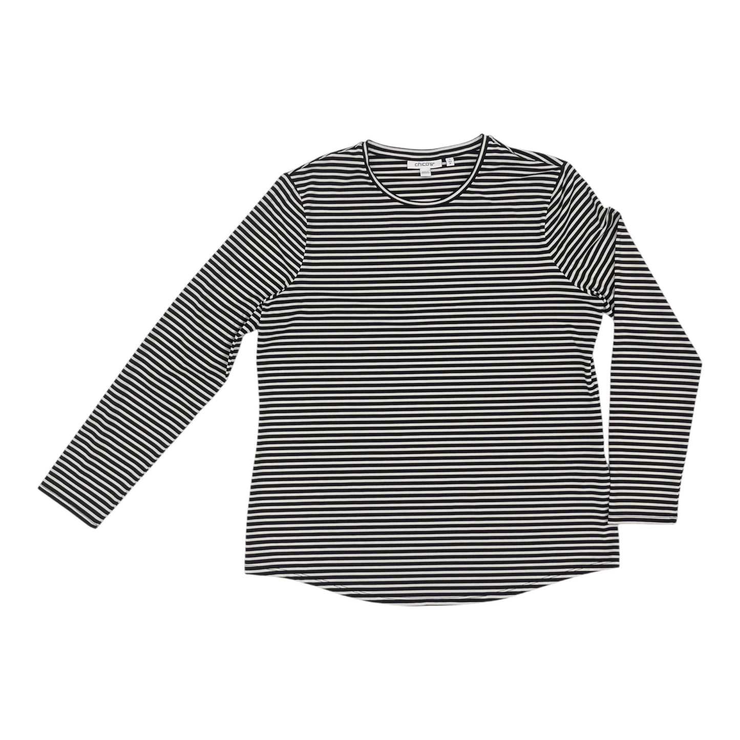 TOP LS by CHICOS in BLACK & WHITE, Size:M