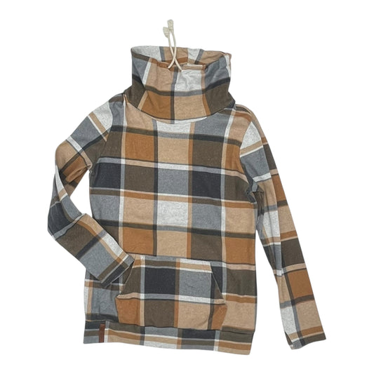 Sweatshirt Collar By Clothes Mentor In Grey & Tan, Size:Xl